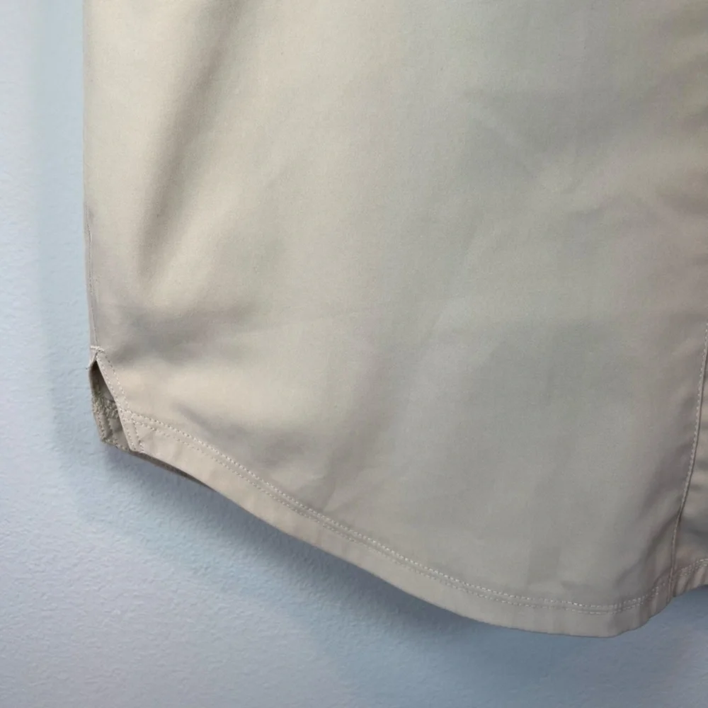 Adidas Golf Skirt Beige Stripe Logo Stretch Sporty Pickleball Tennis Lined Sz 10